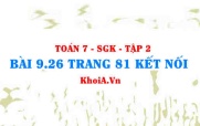 Bài 9.26 trang 81 Toán 7 Kết nối tri thức Tập 2